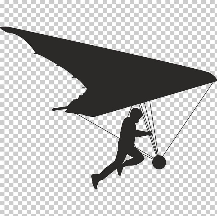 Paragliding Glider Graphics Hang Gliding Silhouette PNG, Clipart, Air Sports, Angle, Black, Black And White, Glider Free PNG Download