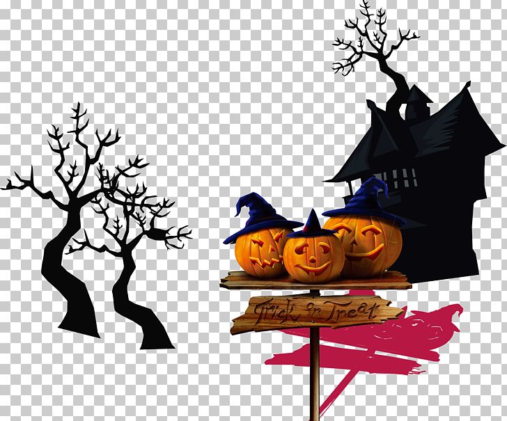 The Halloween Tree Jack-o'-lantern Party Trick-or-treating PNG, Clipart, Cabins, Decorative Elements, Design Element, Elements, Festive Elements Free PNG Download