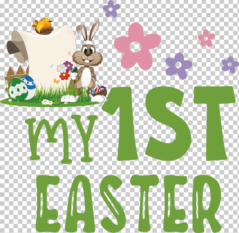 My 1st Easter Easter Bunny Easter Day PNG, Clipart, Behavior, Cartoon, Easter Bunny, Easter Day, Flower Free PNG Download