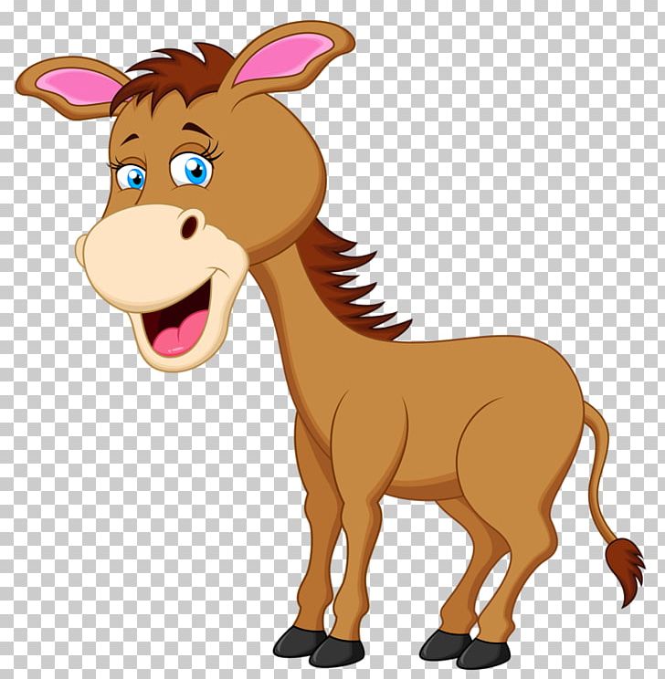 Donkey Cartoon PNG, Clipart, Animal, Animals, Camel Like Mammal, Cattle Like Mammal, Cute Free PNG Download