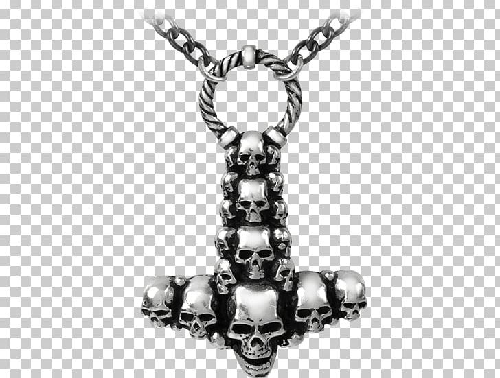 Necklace Charms & Pendants Jewellery Mjölnir Clothing PNG, Clipart, Amulet, Black And White, Body Jewelry, Chain, Charms Pendants Free PNG Download