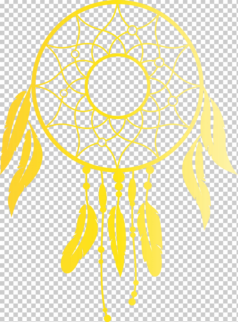 Decal Flower Pattern Yellow Dreamcatcher PNG, Clipart, Decal, Dream, Dream Catcher, Dreamcatcher, Flower Free PNG Download