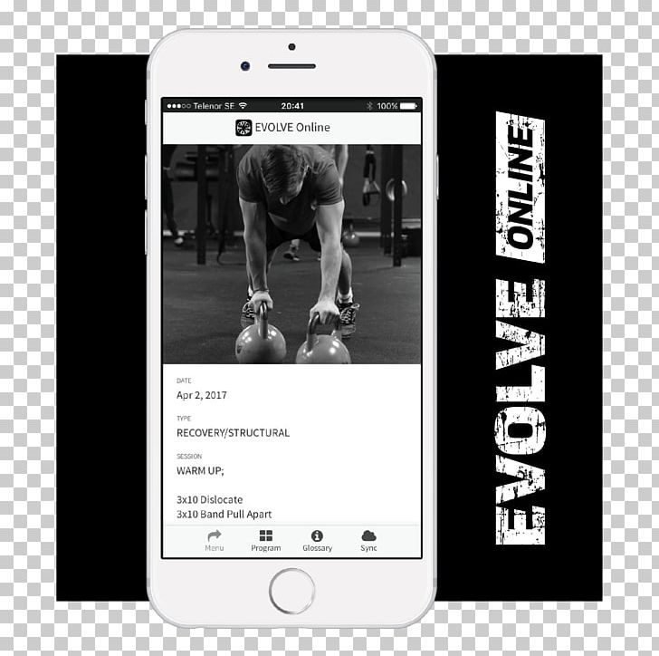 Smartphone Exercise Training Fitness Centre Evolve PNG, Clipart, Black And White, Brand, Communication, Communication Device, Electronic Device Free PNG Download