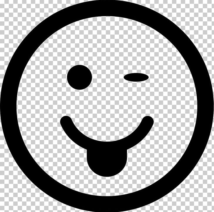 Emoticon Smiley Computer Icons Wink PNG, Clipart, Area, Black And White, Circle, Computer Icons, Download Free PNG Download