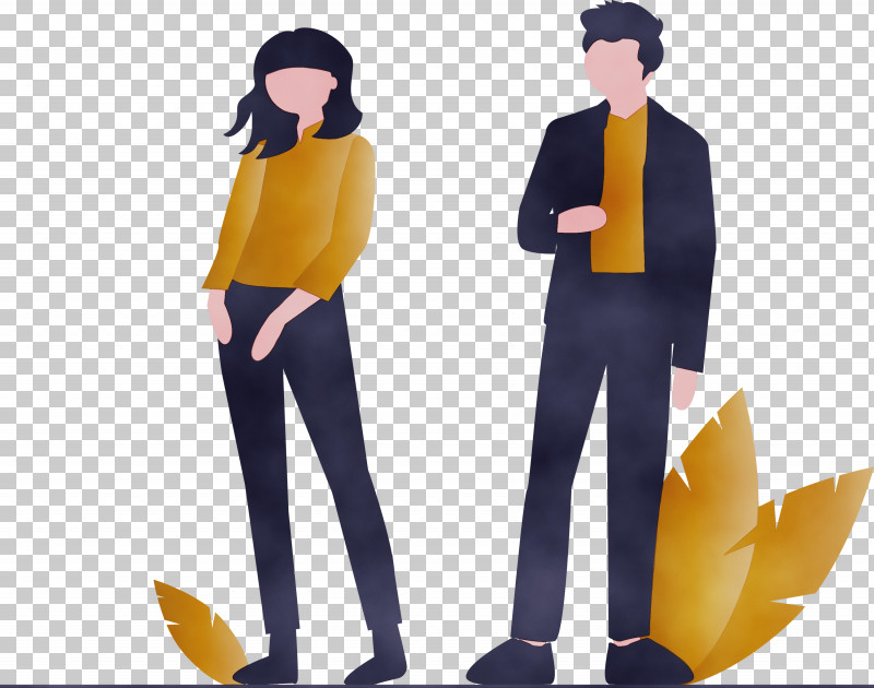Yellow Standing Workwear Uniform Costume PNG, Clipart, Costume, Girl, Man, Modern Couple, Paint Free PNG Download