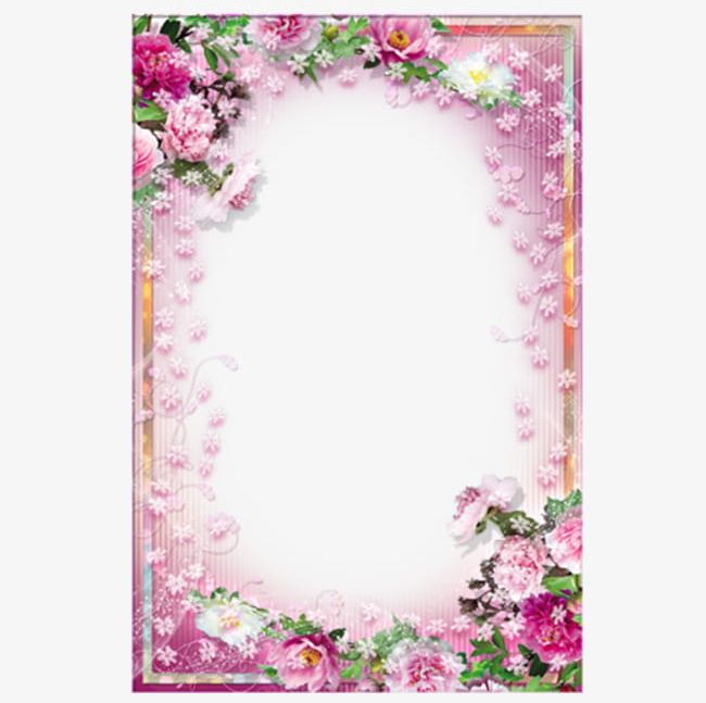 Warm Pink Flowers Floral Frame PNG, Clipart, Album, Border Frame, Cute, Cute Photo Frame, Design Free PNG Download
