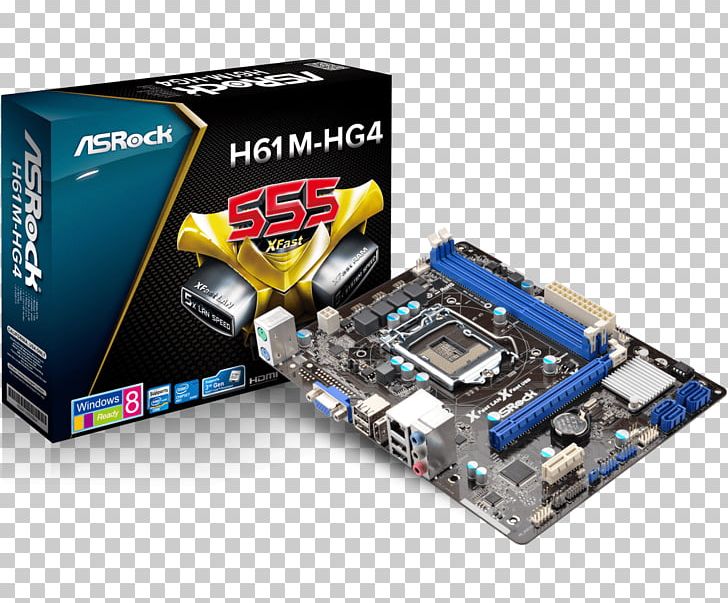 Intel LGA 1155 ASRock H61M PNG, Clipart, Asrock, Celeron, Chipset, Computer, Computer Component Free PNG Download