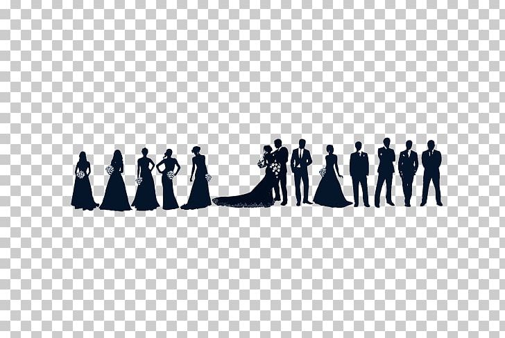 Wedding Party Silhouette Bride PNG, Clipart, Black And White, Bridal Shower, Bride, Bridesmaid, Ceremony Free PNG Download
