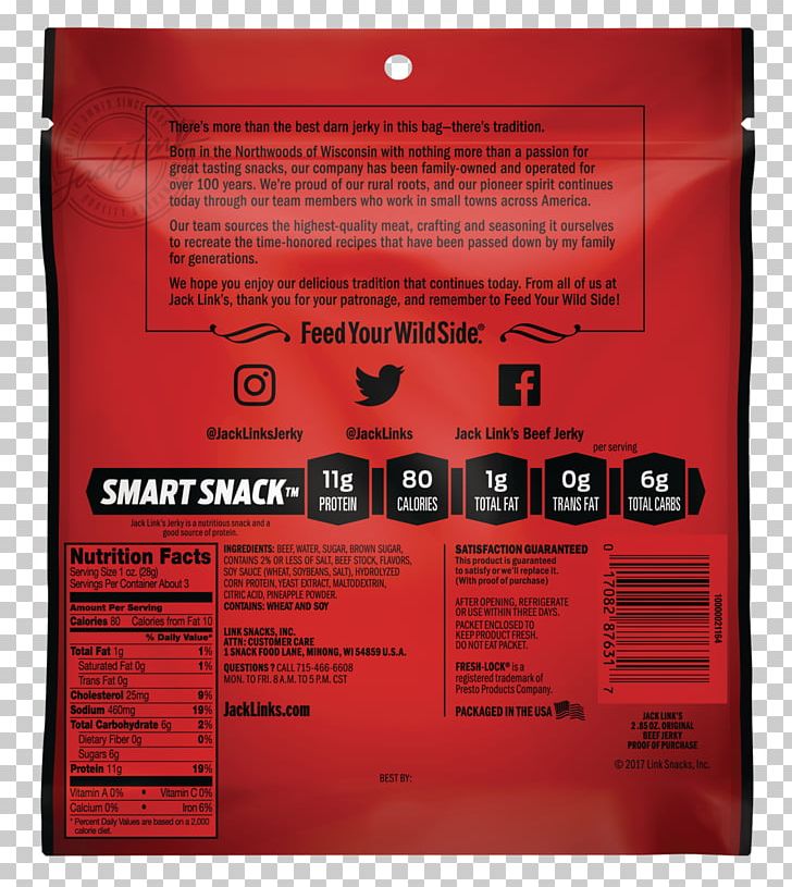 Jack Link's Beef Jerky Quesadilla Nutrition Facts Label Teriyaki PNG, Clipart, Beef, Beef Jerky, Brand, Calorie, Food Free PNG Download