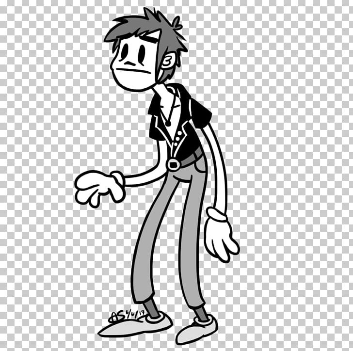 2-D Cartoon Character Fan Art PNG, Clipart, Arm, Artwork, Bird, Black, Black And White Free PNG Download