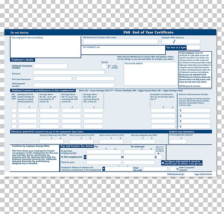 P60 Form Tax Paycheck Payroll PNG, Clipart, Aangiftebiljet, Accounting, Area, Brand, Diagram Free PNG Download