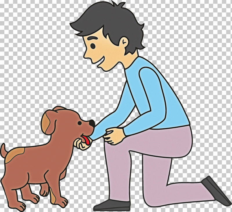 Cartoon Dog Sharing Child Companion Dog PNG, Clipart, Cartoon, Child, Companion Dog, Dog, Sharing Free PNG Download