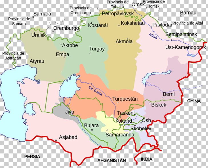 Sirdaryo Region Kazakhstan Russian Empire Russian Turkestan PNG, Clipart, Area, Asian, Central Asia, Ecoregion, Governorate Free PNG Download