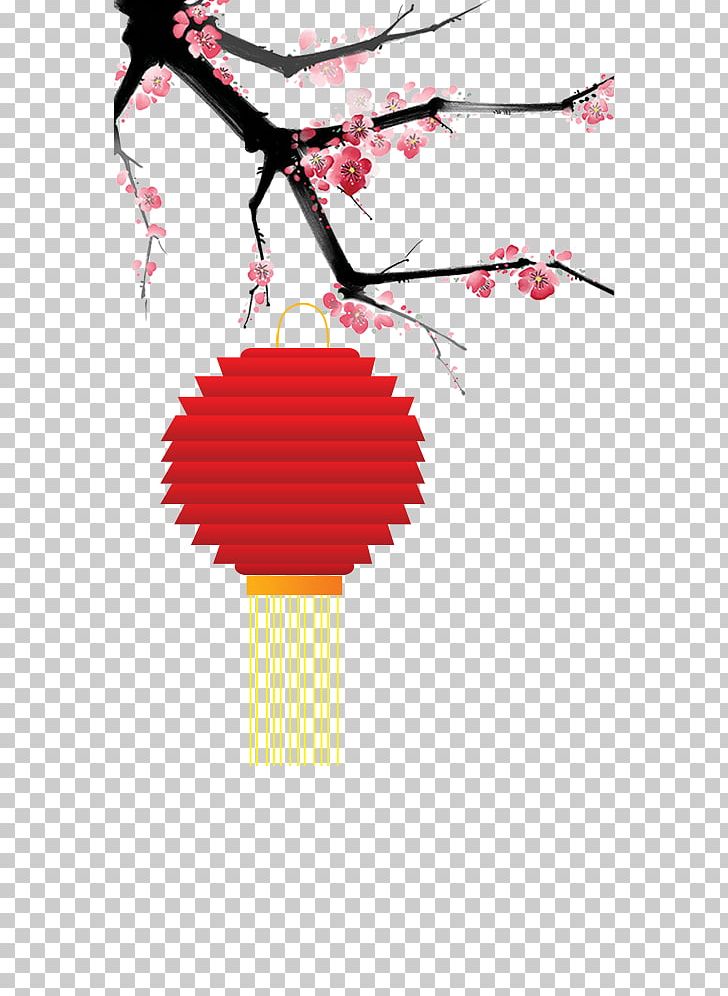 Chinese New Year Lantern Red Papercutting PNG, Clipart, Art, Branch, Chinese Lantern, Chinese New Year, Chinoiserie Free PNG Download