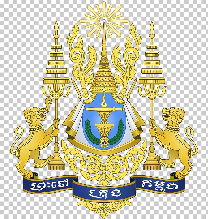 Royal Arms Of Cambodia Royal Coat Of Arms Of The United Kingdom Flag Of Cambodia PNG, Clipart, Flag, Gold, Khmer, Miscellaneous, Monarchy Of Cambodia Free PNG Download