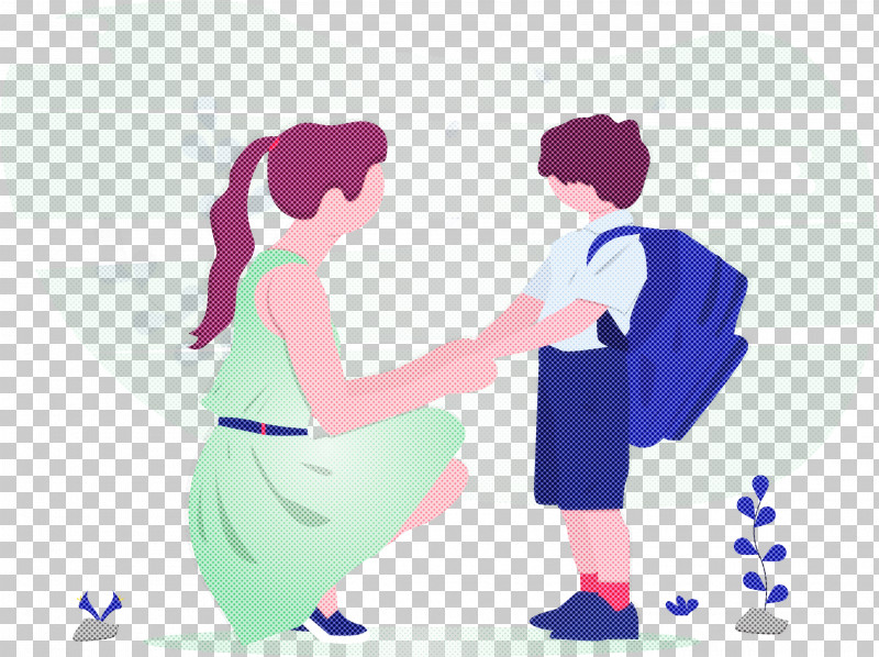 Back To School Mother Boy PNG, Clipart, Back To School, Boy, Cartoon, Conversation, Gesture Free PNG Download