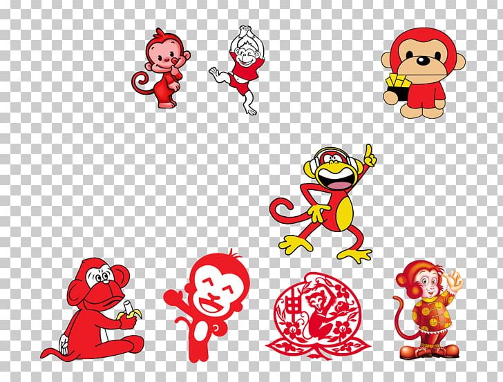 Monkey Chinese New Year Cartoon PNG, Clipart, Animals, Art, Cartoon, Chinese New Year, Festival Free PNG Download