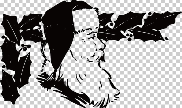 Santa Claus White Christmas PNG, Clipart, Art, Black, Black Hair, Computer Wallpaper, Fictional Character Free PNG Download