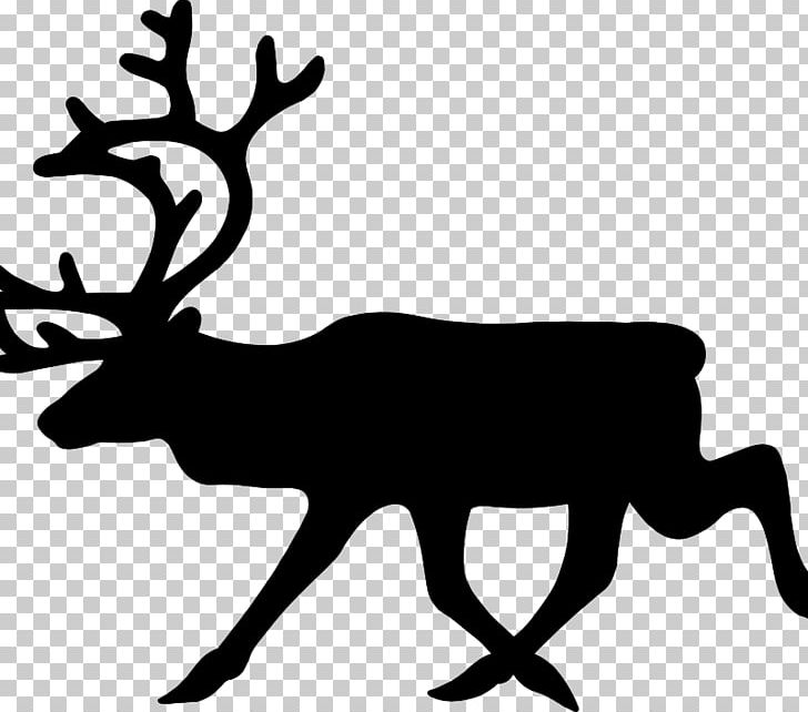 Reindeer Santa Claus Rudolph PNG, Clipart, Animals, Antler, Black And White, Christmas, Christmas Decoration Free PNG Download