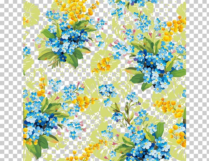 Blue Flowers Flower Small Floral Pattern Decorative Patterns PNG, Clipart, Beach Rose, Blue, Bluebonnet, Branch, Color Free PNG Download