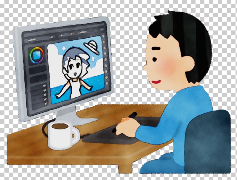 Cartoon Technology Animation Output Device Personal Computer PNG, Clipart, Animation, Cartoon, Computer Monitor Accessory, Desktop Computer, Learning Free PNG Download