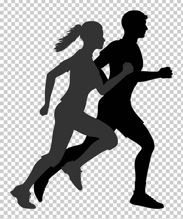 Running Silhouette PNG, Clipart, 5k Run, Animals, Arm, Black And White, Hip Free PNG Download