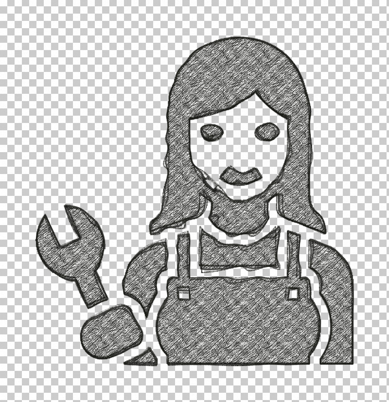 Mechanic Icon Professions And Jobs Icon Occupation Woman Icon PNG, Clipart, Blackandwhite, Cartoon, Drawing, Finger, Gesture Free PNG Download