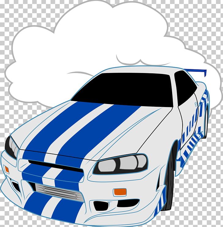Car Nissan Skyline GT-R Nissan GT-R Brian O'Conner PNG, Clipart, 2 Fast 2 Furious, Automotive Design, Blue, Compact Car, Electric Blue Free PNG Download