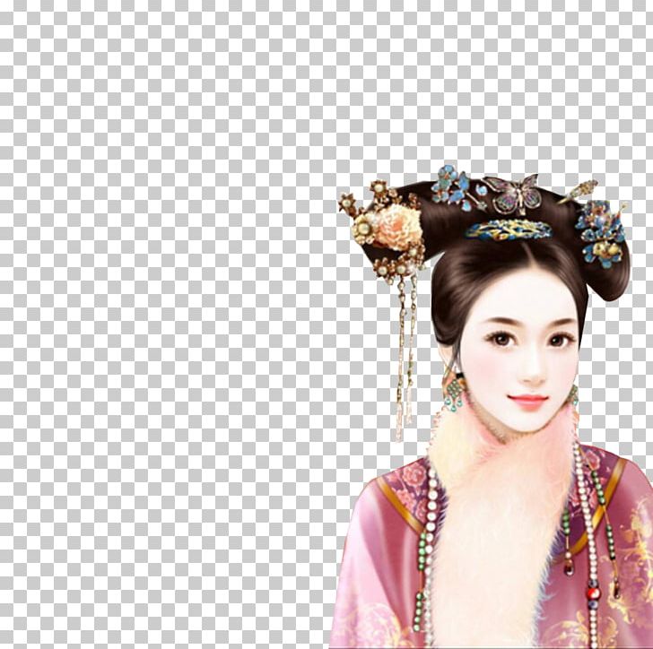 Princess Duanjing Of The Second Rank Qing Dynasty Baidu Tieba Painting PNG, Clipart, Ancient Costume, Beautiful Girl, Beauty, Cartoon, Chinese Painting Free PNG Download