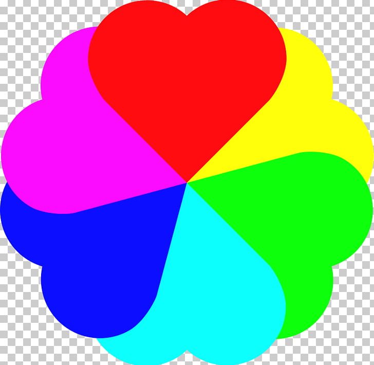 Heart Rainbow Color PNG, Clipart, Area, Byte, Circle, Color, Flower Free PNG Download