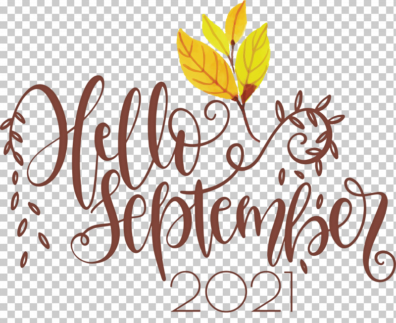 Hello September September PNG, Clipart, Floral Design, Hello September, Leaf, Logo, Presentation Free PNG Download