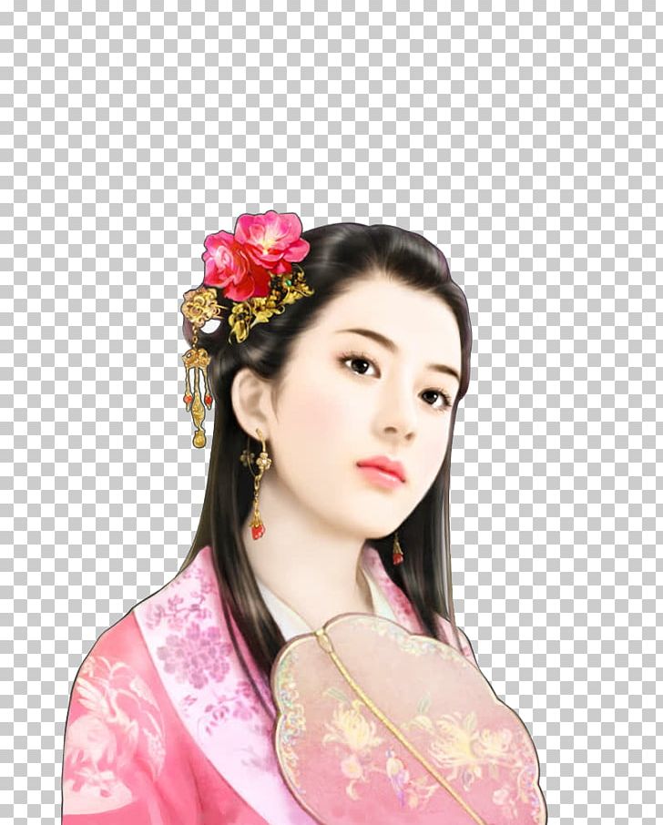 Drawing Female Painting Illustration PNG, Clipart, Art, Asian Art, Beauty, Black Hair, Brown Hair Free PNG Download