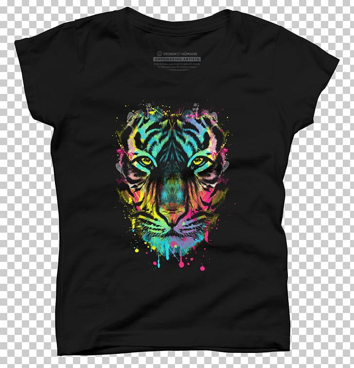 T-shirt Tiger Sleeve Fashion Pantherinae PNG, Clipart, Amazoncom, Art, Brand, Clothing, Colors Free PNG Download