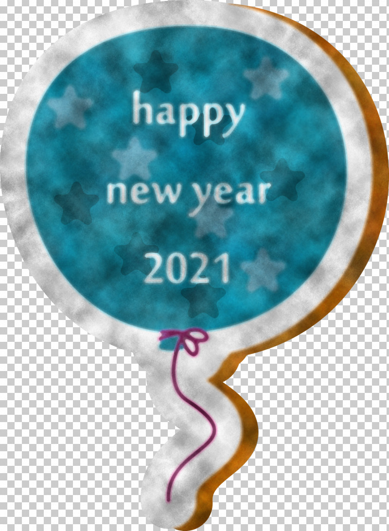 Balloon 2021 Happy New Year PNG, Clipart, 2021 Happy New Year, Balloon, Meter, Microsoft Azure, Teal Free PNG Download