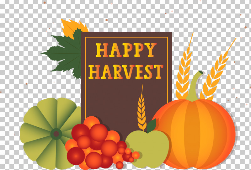 Happy Harvest PNG, Clipart, Happy Harvest, Natural Food, Pumpkin, Thanksgiving, Thanksgiving Turkey Free PNG Download