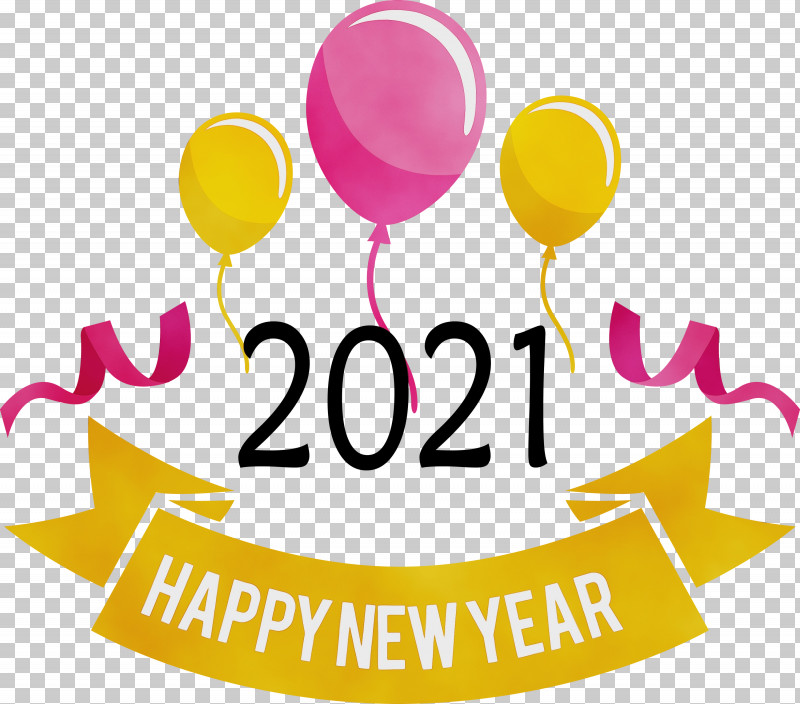 Balloon Logo Yellow Meter Happiness PNG, Clipart, 2021 Happy New Year, Area, Balloon, Happiness, Happy New Year Free PNG Download