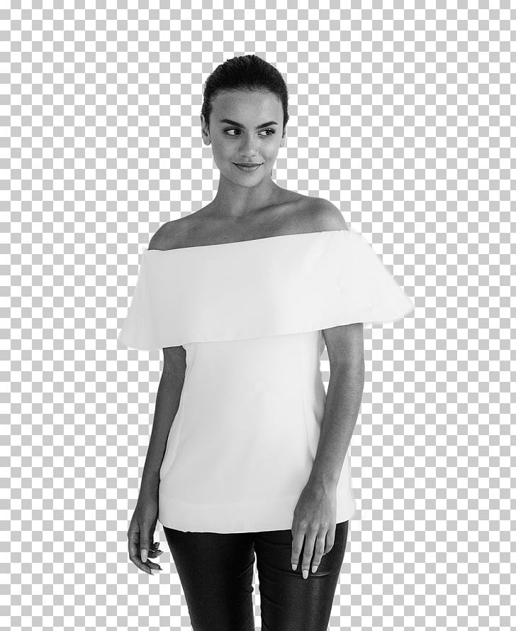 Monochrome Photography Clothing Sleeve Shoulder PNG, Clipart, Black, Black And White, Black M, Blouse, Clothing Free PNG Download