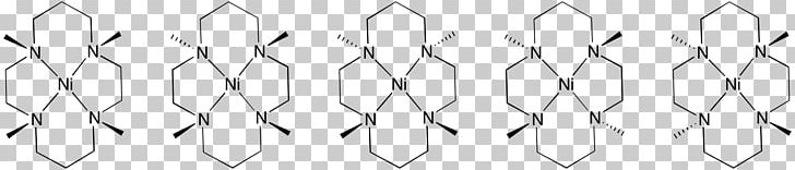 Cyclam Coordination Complex Ligand Chelation Metal PNG, Clipart, Amine, Angle, Black, Black And White, Branch Free PNG Download