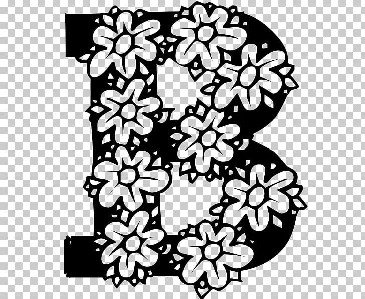 Stencil Numerical Digit Floral Design Monochrome Painting PNG, Clipart, Alphabet, Area, Black, Black And White, Flower Free PNG Download