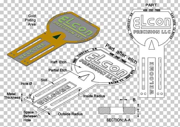 Photochemical Machining Elcon Precision LLC Metal PNG, Clipart, Angle, Area, Brand, Com, Diagram Free PNG Download