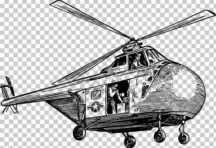 Helicopter Rotor Sikorsky UH-60 Black Hawk Aircraft Military Helicopter PNG, Clipart, Aircraft, Bell Oh58 Kiowa, Black And White, Boeing Ah64 Apache, Hal Dhruv Free PNG Download