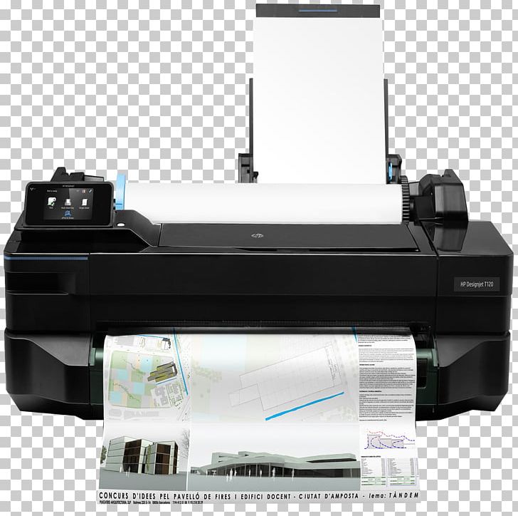 Hewlett-Packard Wide-format Printer HP DesignJet T120 Inkjet Printing PNG, Clipart, Automotive Exterior, Brands, Computer Software, Device Driver, Dots Per Inch Free PNG Download
