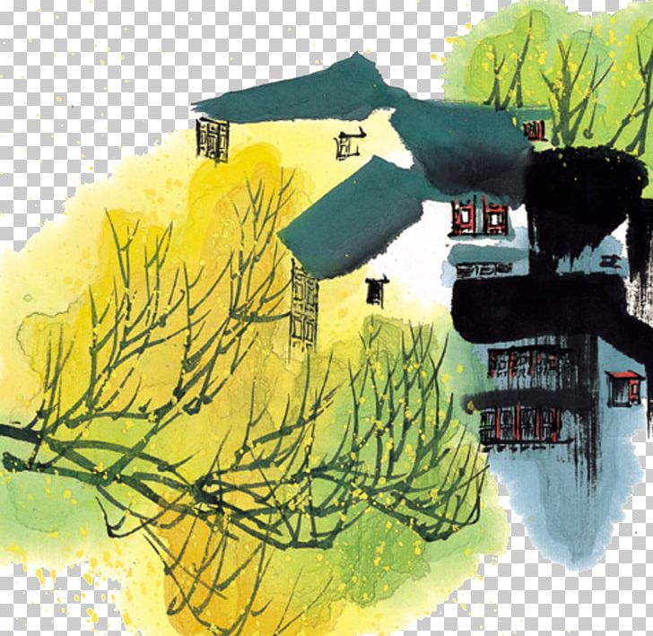 Ink Wash Painting U56fdu753bu5c71u6c34 U6e29u4e00u58f6u6708u5149u4e0bu9152 Watercolor Painting PNG, Clipart, Cabin, Chinese, Chinese Style, Color Ink, Color Ink Splash Free PNG Download