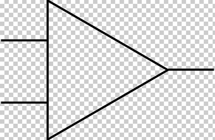 Operational Amplifier Electronic Symbol PNG, Clipart, Amplifier, Angle, Area, Black, Black And White Free PNG Download