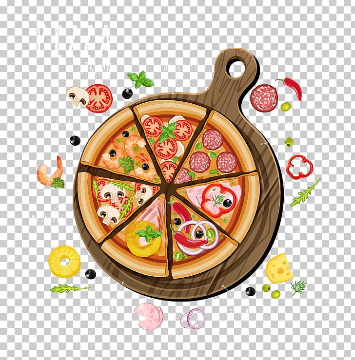 New York-style Pizza Italian Cuisine Vegetarian Cuisine Fast Food PNG, Clipart, Board, Cartoon Pizza, Circle, Clock, Cuisine Free PNG Download