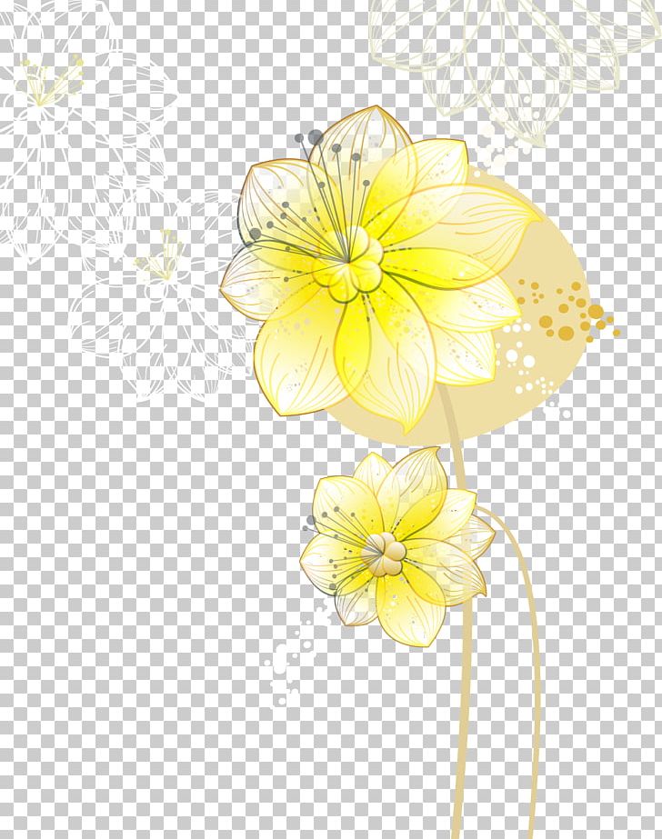 Yellow Flower Computer File PNG, Clipart, Designer, Download, Dream, Dream Vector, Encapsulated Postscript Free PNG Download