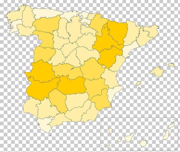 Map Spain Area Yellow PNG, Clipart, Area, Border, Cabezas, Map, Spain Free PNG Download