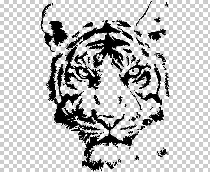 Tiger Drawing Stencil PNG, Clipart, Animals, Art, Big Cats, Black, Black And White Free PNG Download