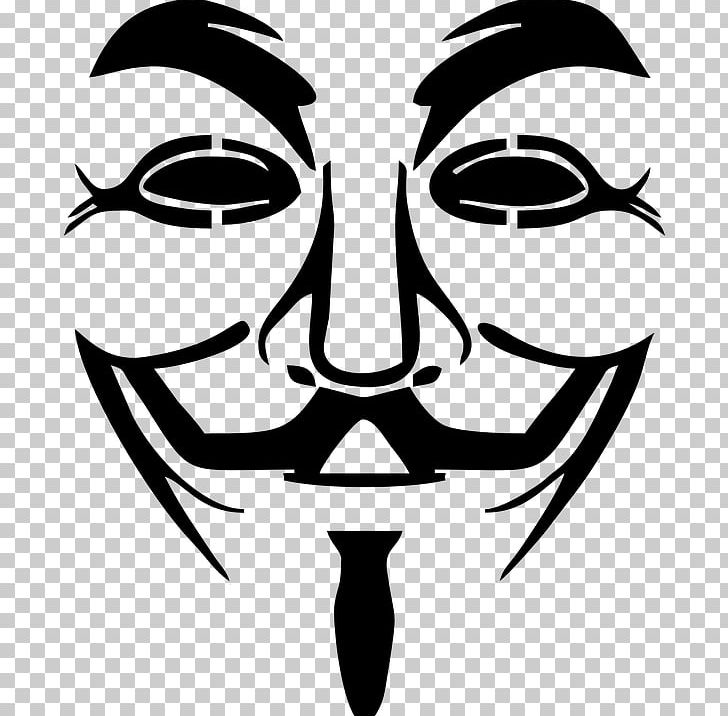 Anonymous Guy Fawkes Mask PNG, Clipart, Anonymity, Anonymous, Art, Artwork, Black And White Free PNG Download
