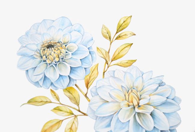 Hand-painted Blue Flowers PNG, Clipart, Blue, Blue Clipart, Flowers, Flowers Clipart, Hand Free PNG Download